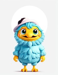 Fototapeta premium Funny cartoon lion character with hat and sunglasses. Vector illustration. 