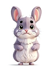 3D rendering of a cute little mouse isolated on white background.
