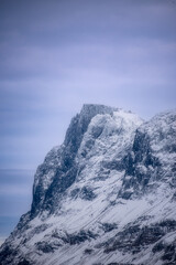 snow covered mountains
