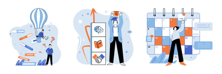 Life coach. Vector illustration. Many professionals credit their success to guidance life coach The right occupation can align with your passions and aspirations Seeking advice from life coach