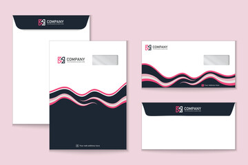Unique professional colorful C4 and DL envelope design for Corporate company - obrazy, fototapety, plakaty