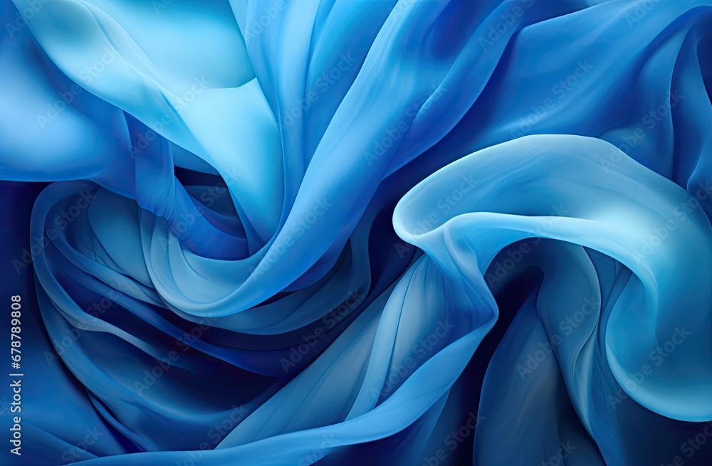 Poster a close up of a blue and white background with a wavy design on the bottom of the image and the bott