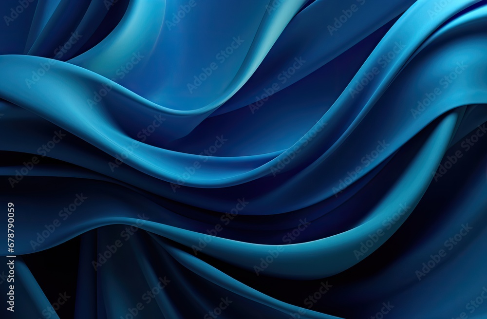 Poster a close up of a blue fabric with wavy lines on the top and bottom of the fabric and the bottom of th