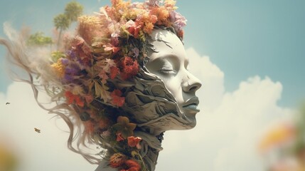 Double exposure: Where the human spirit meets the palette of life.