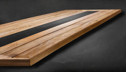 school long black board blackboard wooden plank isolated on a background