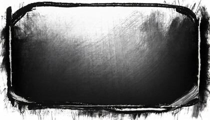 black grunge texture border frame over white - obrazy, fototapety, plakaty