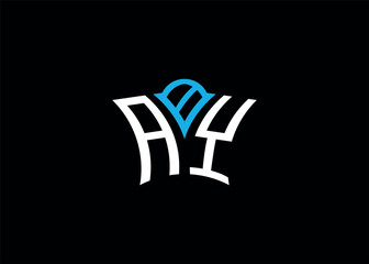 ABY initial monogram letter business and simple modern logo.