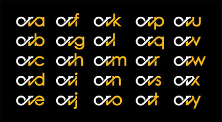 ORA, ORB, ORC, ORD, ORE, ORF, ORG, ORH, ORI, ORJ, ORK, ORL, ORM, ORN, ORO, ORP, ORQ, ORR, ORS, ORT, ORU, ORV, ORW, ORX, ORY Letter Initial Logo Design Template Vector Illustration	
