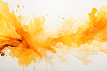 Yellow orange shading watercolor splash background - obrazy, fototapety, plakaty