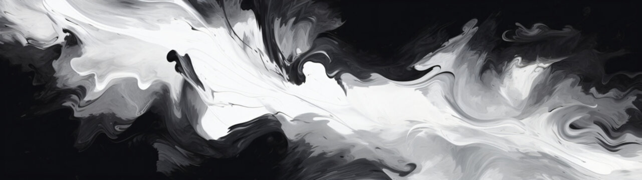 Super Ultrawide Ink Brush Strokes Texture Abstract Background Wallpaper