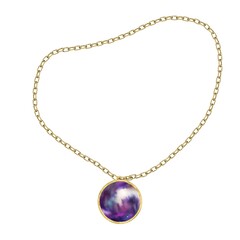 gold necklace with galaxy diamonds