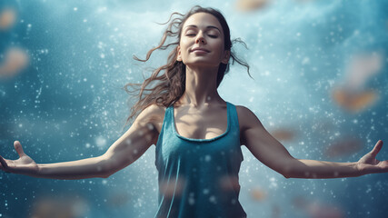 Obraz premium Satisfied Yoga Woman