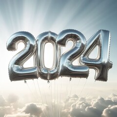 Interesting illustration on the theme of the new year 2024. Generative AI