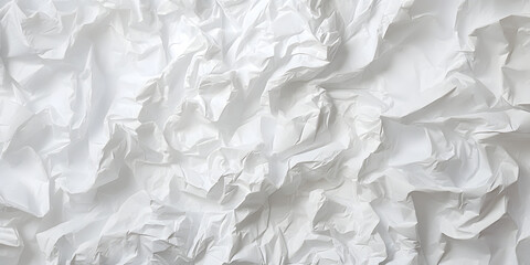 Texture of white blank crumpled paper. - obrazy, fototapety, plakaty