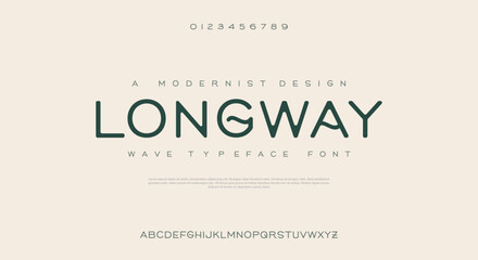 Luxury sans serif alphabet letters font and number. Classic Lettering Minimal Fashion Designs. Typography decorative wedding fonts and logo. vector illustration - obrazy, fototapety, plakaty