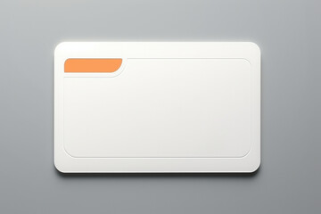 White blank plastic id card