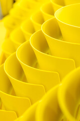 Abstract curve yellow geometric background.