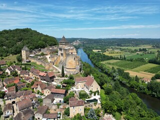 Fototapeta na wymiar Castelnaud Dordogne France drone,aerial .