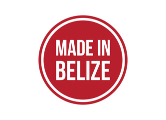 Made in Belize red banner design vector illustration