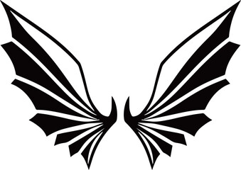 悪魔の翼のシルエット_02,Generative AI	
