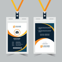 Modern and clean business id card template. professional id card design template. corporate modern business id card design template. Company employee id card template.