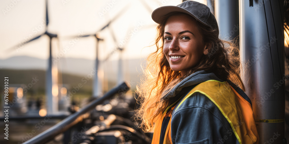Poster energy engineer's role in constructing energy-efficient buildings, focusing on cost reduction and ef