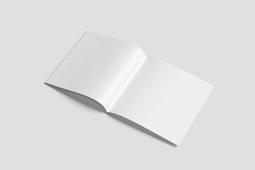 Blank Opened Square Brochure Catalog Mockup 