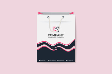 Unique colorful shopping bag design for Corporate company