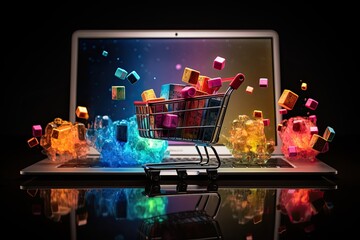 Online Shopping, Navigating the Digital Marketplace with Ease, E-Commerce Visualization
