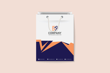 Unique colorful shopping bag design for Corporate company