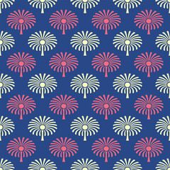 Elegant floral style seamless vector pattern. Simple shapes geometric flowers background
for clothes, interior design with flower print, invitation, etc.