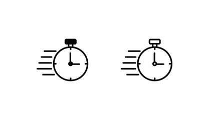 Clock icon design with white background stock illustration