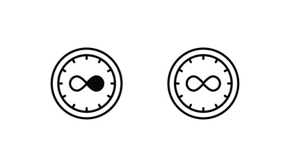 Clock icon design with white background stock illustration