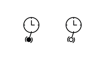 Pendulum icon design with white background stock illustration
