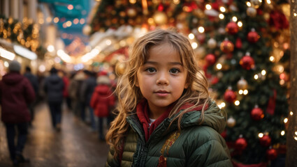 Besuch auf dem weihnachtsmarkt, generated image