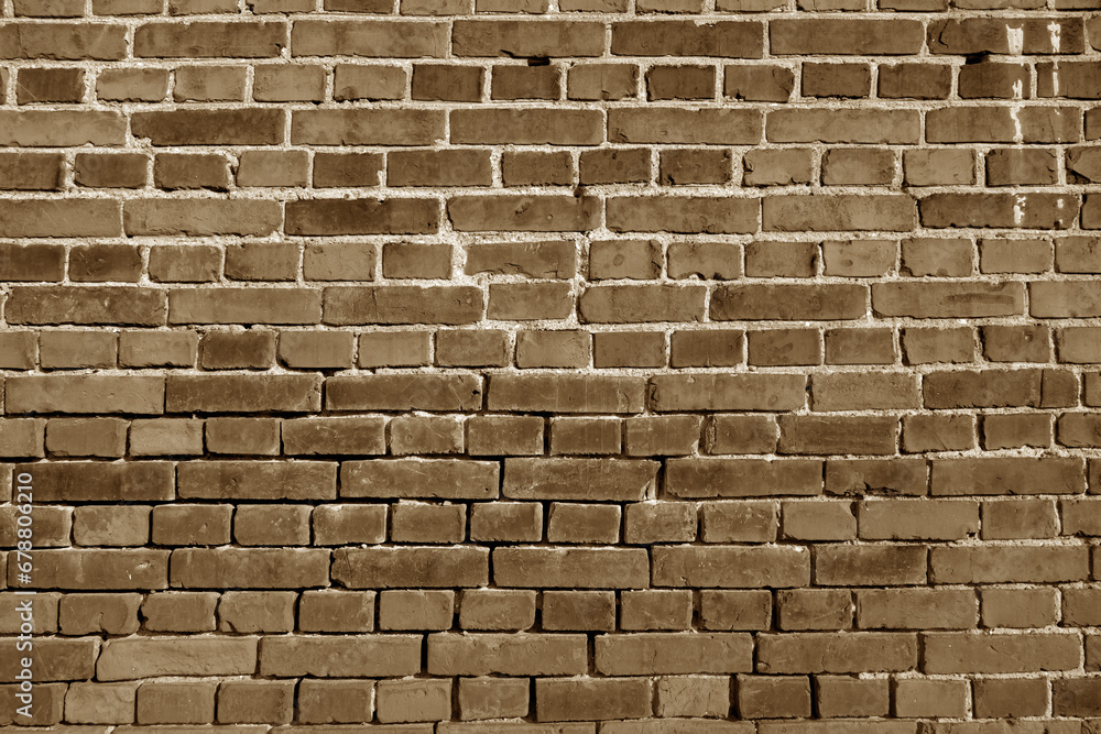 Sticker Brown brick wall texture and pattern.