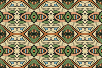 American ethnic native pattern.Traditional Navajo,Aztec,Apache,Southwest and Mexican style fabric pattern.Abstract vector motifs pattern.Design for fabric,clothing,blanket,carpet,woven,wrap,decoration
