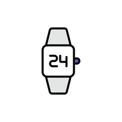 Wrist Watch icon design with white background stock illustration