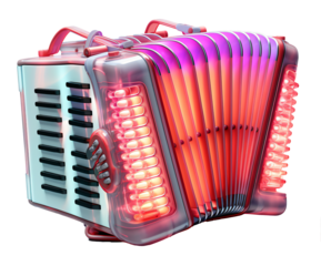 Accordion isolated on the transparent background PNG.