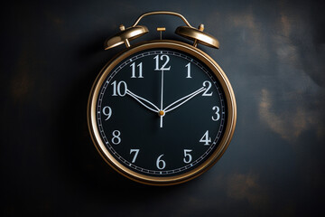 Obraz na płótnie Canvas Classic alarm clock on dark background