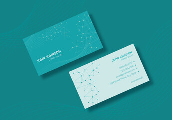 Blue Medical Business Card - Powered by Adobe