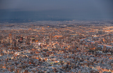 Sapporo Skyline at Dusk