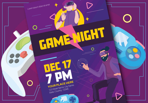 Game Night Poster Layout