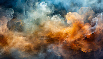 atmospheric background of smoke and clouds spooky cloudscape with ethereal swirls - obrazy, fototapety, plakaty