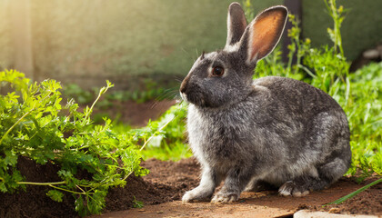 grey rabbit - Powered by Adobe