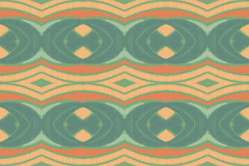 Ikat Drawing or Modern Native Thai Ikat Pattern. Geometric Ethnic Background for Pattern Seamless Design or Wallpaper.