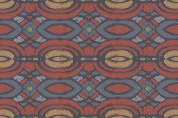 Ikat Drawing or Modern Native Thai Ikat Pattern. Geometric Ethnic Background for Pattern Seamless Design or Wallpaper.