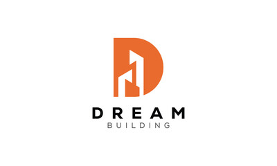 Dream Building, House logo design vector - obrazy, fototapety, plakaty