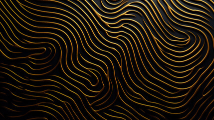 abstract texture background in the form of a gold fingerprint. ai generative