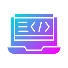 Laptop Coding Icon